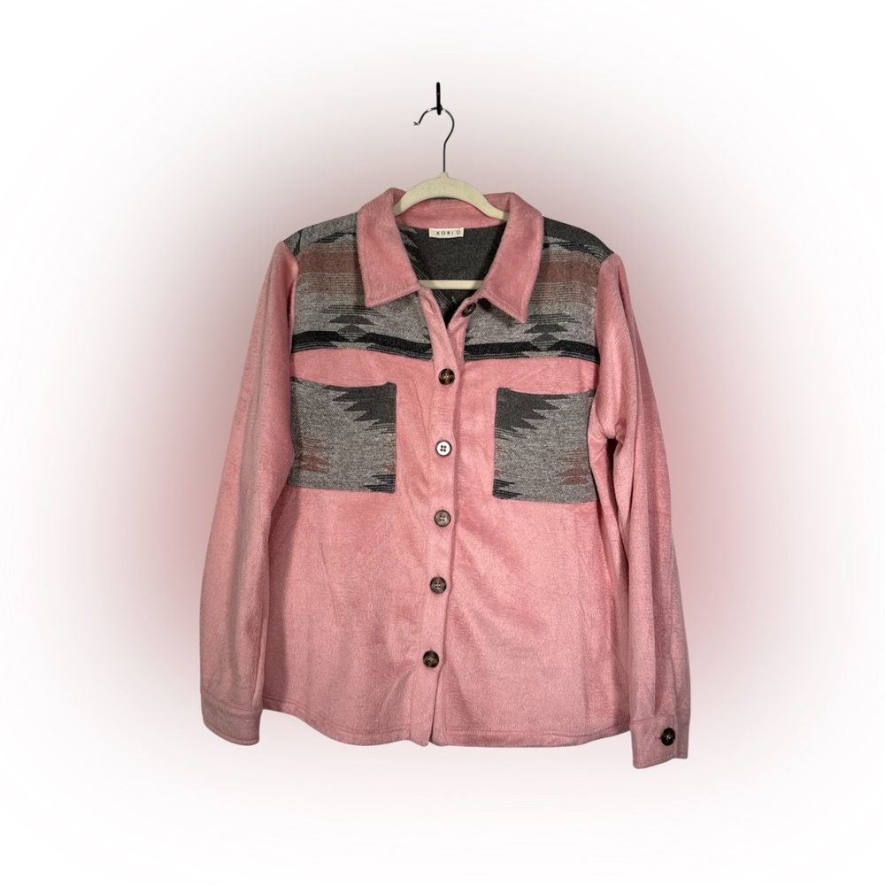 Kori Pink and Gray‎ Shacket
